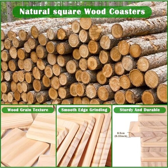 4" Wood Coasters Laser Engraved "Jack Lantern" - Picture 8 of 9